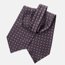 San Marino - Silk Ascot Cravat Tie - Dark Chocolate