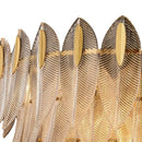 Luxury decorbites glass leaf gold chandelier living room pendant light