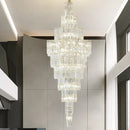 Luxury european crystal staircase chandelier for villa living room