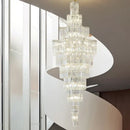 Luxury european crystal staircase chandelier for villa living room