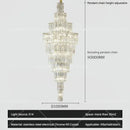 Luxury european crystal staircase chandelier for villa living room