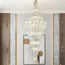 Luxury european crystal staircase chandelier for villa living room