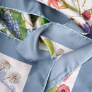 Flora - Silk Foulard - Steel Blue