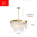 Luxury glass copper led pendant light for dining room