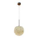 Luxury gold and amber crystal ball pendant light bedroom lighting