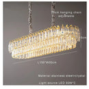 Luxury gold and blue crystal ceiling chandelier dining room light