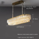 Luxury gold and blue crystal ceiling chandelier dining room light