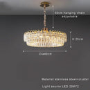 Luxury gold and blue crystal ceiling chandelier dining room light
