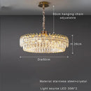 Luxury gold and blue crystal ceiling chandelier dining room light