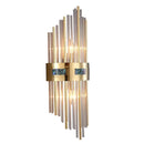 Luxury gold and blue crystal led wall lamp for dining room