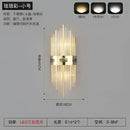 Luxury gold and blue crystal led wall lamp for dining room