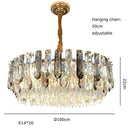 Luxury gold and bronze crystal modern pendant light for dining room