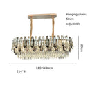 Luxury gold and bronze crystal modern pendant light for dining room