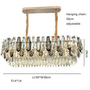 Luxury gold and bronze crystal modern pendant light for dining room