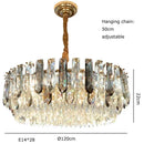 Luxury gold and bronze crystal modern pendant light for dining room