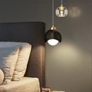 Luxury gold and crystal glass ball pendant light for living room