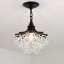 Luxury gold & black crystal pendant light dining room chandelier