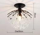 Luxury gold & black crystal pendant light dining room chandelier