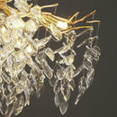 Luxury gold branch crystal pendant chandelier dining room light