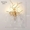 Luxury gold branch crystal pendant chandelier dining room light