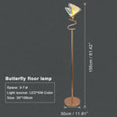 Luxury gold butterfly floor lamp living room led lighting fixture