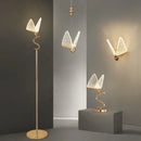 Luxury gold butterfly floor lamp living room led lighting fixture