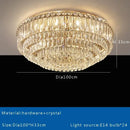 Luxury gold & clear crystal round ceiling lamp dining room chandelier