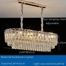 Luxury gold & clear crystal round ceiling lamp dining room chandelier