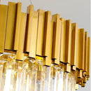 Luxury gold crystal art led ceiling chandelier living room lamp