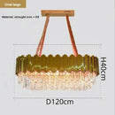 Luxury gold crystal art led ceiling chandelier living room lamp