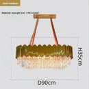 Luxury gold crystal art led ceiling chandelier living room lamp