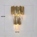Luxury gold crystal art led ceiling chandelier living room lamp