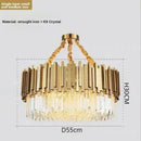 Luxury gold crystal art led ceiling chandelier living room lamp