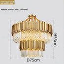 Luxury gold crystal art led ceiling chandelier living room lamp