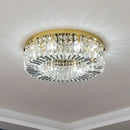 Luxury gold crystal ceiling chandelier dining room pendant light
