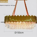 Luxury gold crystal ceiling chandelier living room artistic light