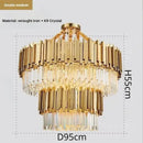 Luxury gold crystal ceiling chandelier living room artistic light