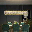 Luxury gold crystal circle pendant chandelier dining room lighting