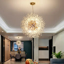Luxury gold crystal decorbites dandelion chandelier living room light
