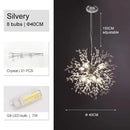 Luxury gold crystal decorbites dandelion chandelier living room light