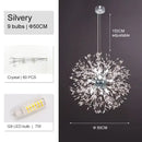 Luxury gold crystal decorbites dandelion chandelier living room light