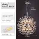 Luxury gold crystal decorbites dandelion chandelier living room light