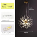 Luxury gold crystal decorbites dandelion chandelier living room light