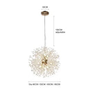 Luxury gold crystal decorbites dandelion chandelier living room light