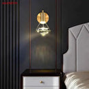 Luxury gold crystal diamond led wall sconce for bedroom lighting
