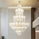 Luxury gold crystal duplex villa chandelier for living room