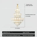 Luxury gold crystal duplex villa chandelier for living room