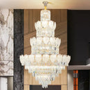 Luxury gold crystal duplex villa chandelier for living room