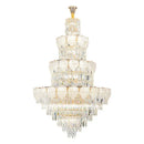 Luxury gold crystal duplex villa chandelier for living room