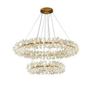 Luxury gold crystal flower chandelier living room led light